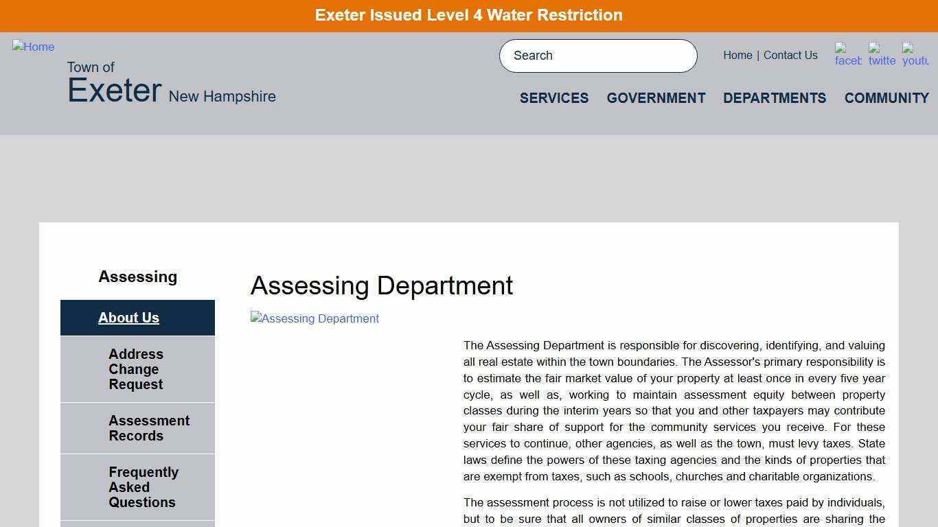 Assessing Department | Town of Exeter New Hampshire Official Website