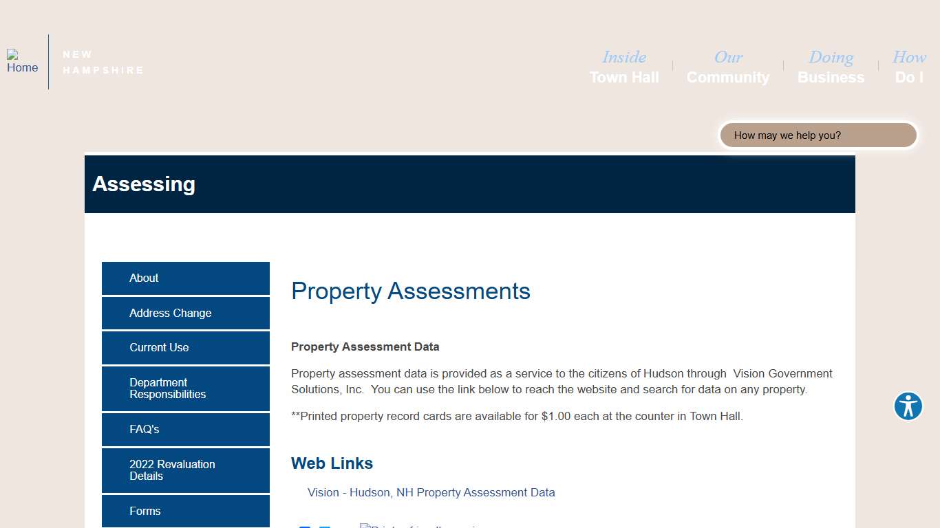 Property Assessments | Hudson New Hampshire